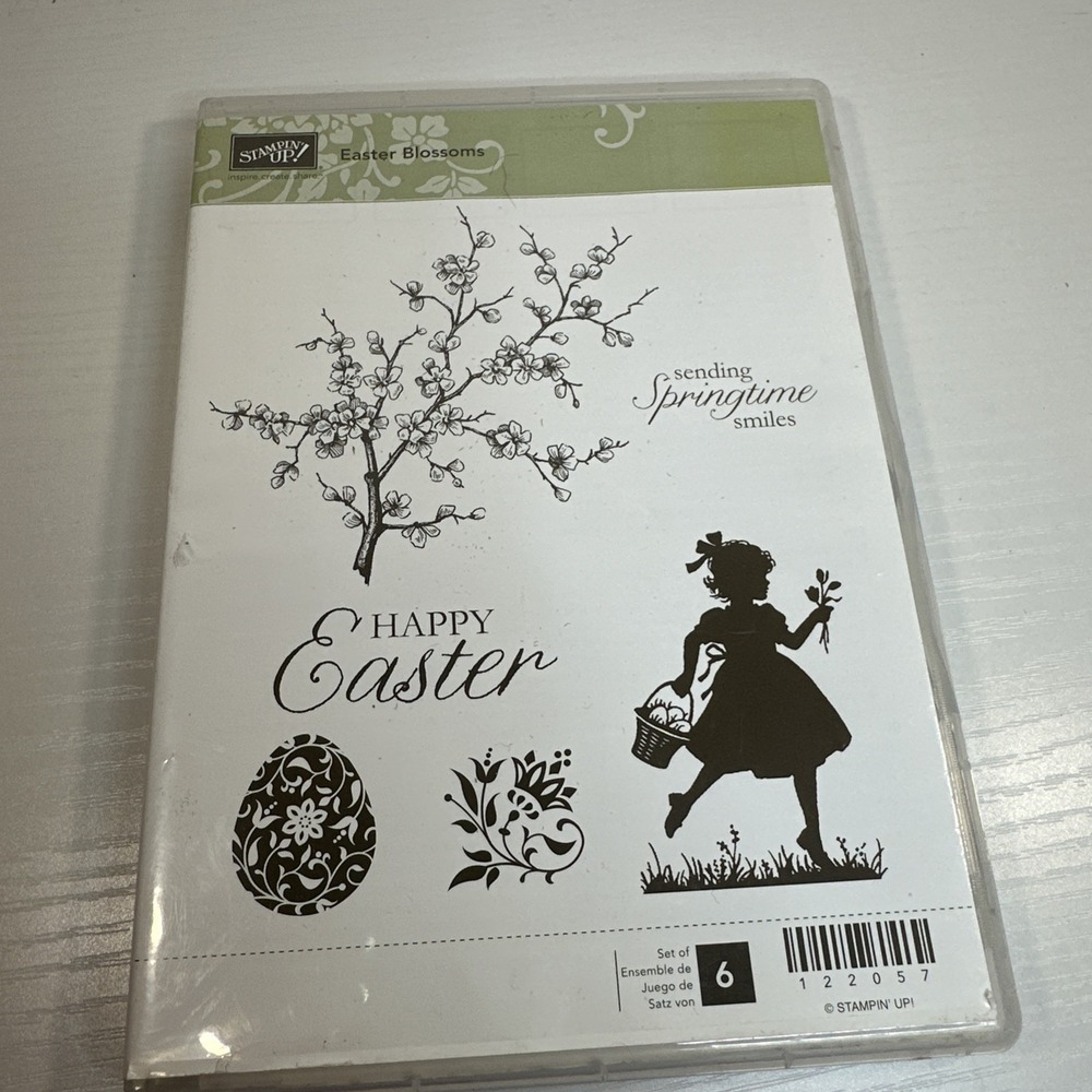 Stampin' Up! Easter Blossoms- Set of 6 Photopolymer Stamps 122057 Kit